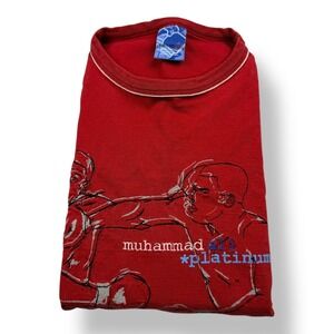 Platinum FUBU Muhammad Ali Red‎ Graphic T-Shirt XXXL Boxing Streetwear Tee